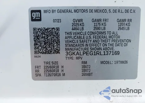 2024 GMC Terrain Fwd Slt z USA, uszkodzony, nr VIN 3GKALPEG1RL137169